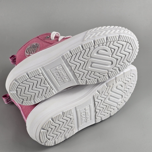 Justice Sport Pink High Top Sneakers Size 4 - Picture 7 of 7